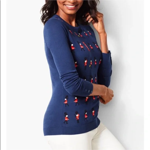 CUTE Ugly Christmas Sweater with Toy Soldiers London Nutcracker by Talbots - Picture 3 of 16